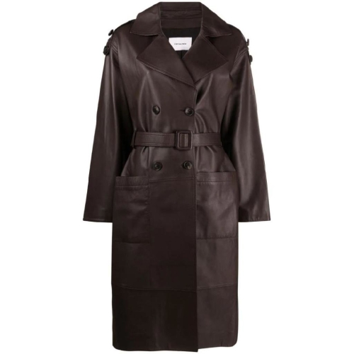 이브살로몬 오버사이즈 램스킨 트렌치코트 23WYM20312APXX T_이미지