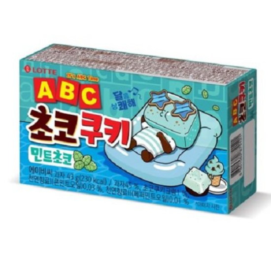 롯데웰푸드 ABC 초코쿠키 민트초코 43g (1개)