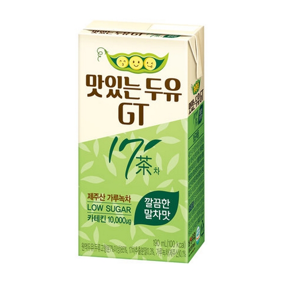 남양유업 맛있는두유 GT 17차 깔끔한 말차맛 190ml (48개)_이미지