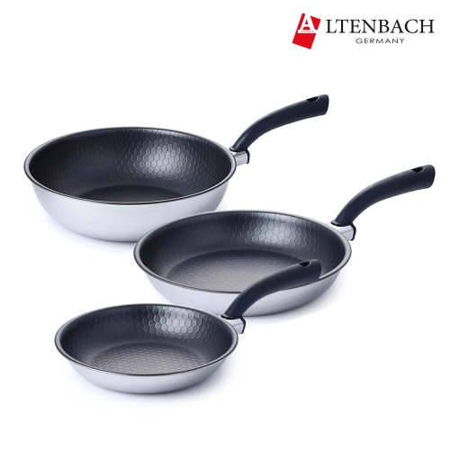 알텐바흐 헥사 통5중 스텐 프라이팬 3종 (팬22,28+웍28)