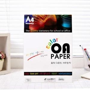 상우문화사 칼라다용도 사무용지 A4 (25매)_이미지