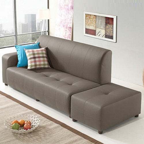 라자가구 오브 쇼콜라 가죽소파 3인용 (스툴포함)_이미지