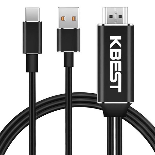 케이탑코리아 케이베스트 C to HDMI 충전지원 미러링 케이블 (1m)