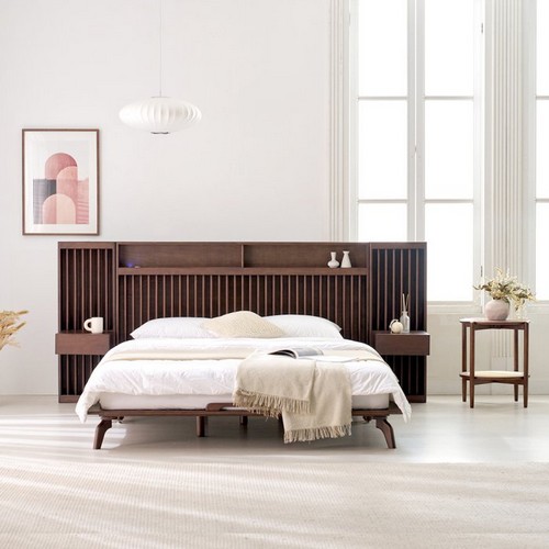 베디스 모아나 원목 호텔 침대 Q/K+패널 (매트별도)