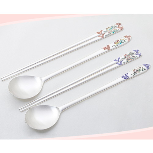 은수저닷컴 칠보 99% 은수저세트 C0006 (2인)_이미지