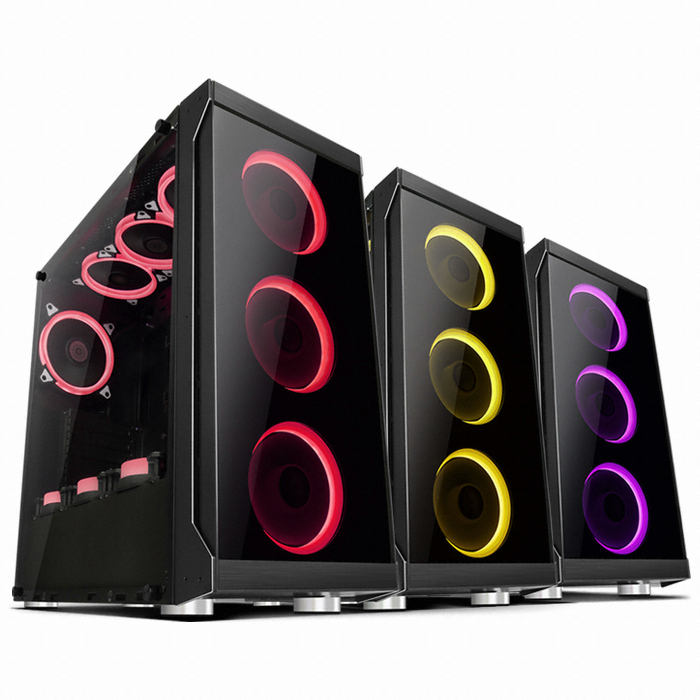 COX A7 네오 강화유리 무선 RGB HALO 블랙_이미지