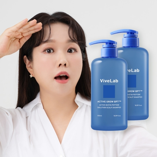 바이브랩 액티브 비오틴펩타이드 솔루션 스칼프 샴푸 550ml (2개)_이미지