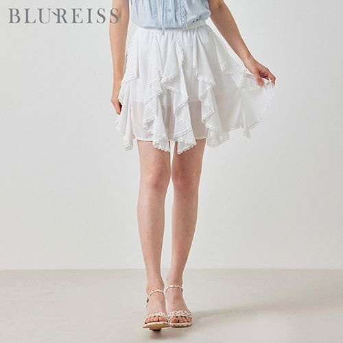 블루레이스 사선 프릴 밴딩 미니 스커트_BI5M1SK8101