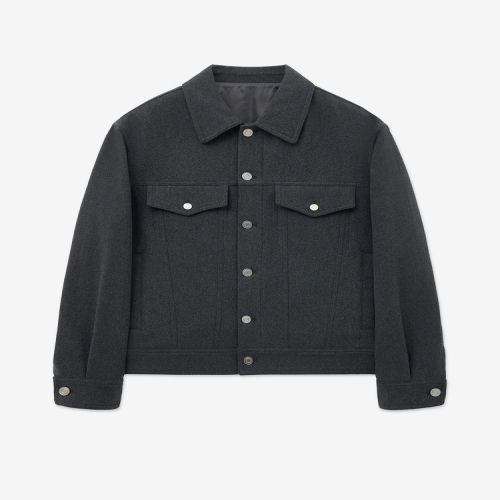 TNGT 울 블랜드 트러커 자켓 재킷 점퍼 아우터 멜란지 그레이 4301882_이미지