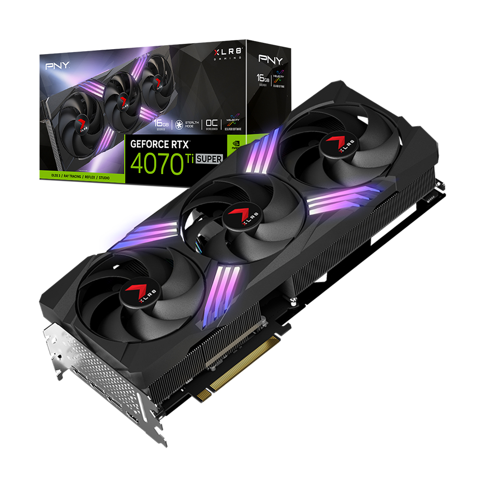 PNY XLR8 지포스 RTX 4070 Ti SUPER VERTO EPIC-X RGB OC D6X 16GB TF 제이씨현_이미지