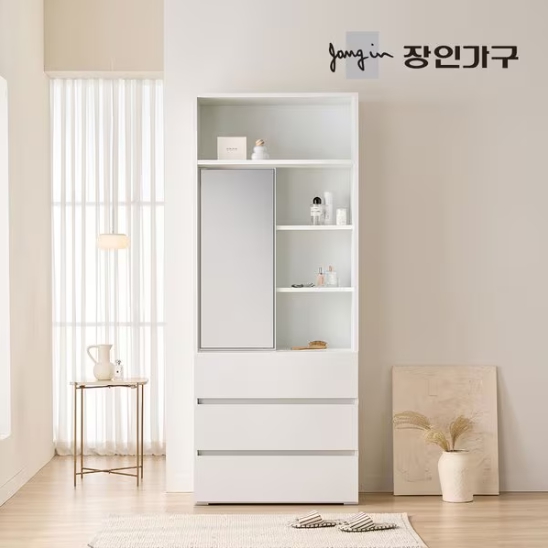 장인가구 클래드 드레스룸 시스템 파우더장 800