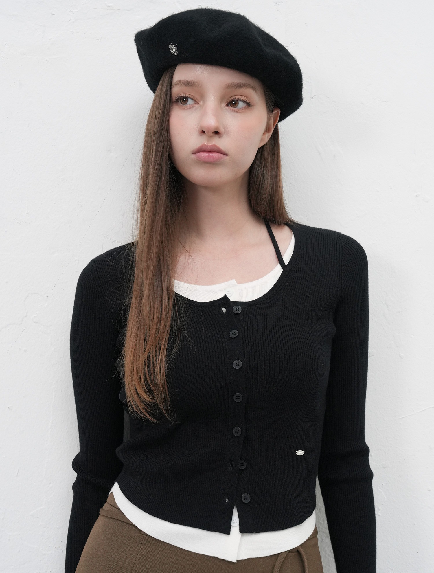 WBE3L91511BK 베레모 울 GNRL 로고 울 BLACK WBE3L91511 5585389