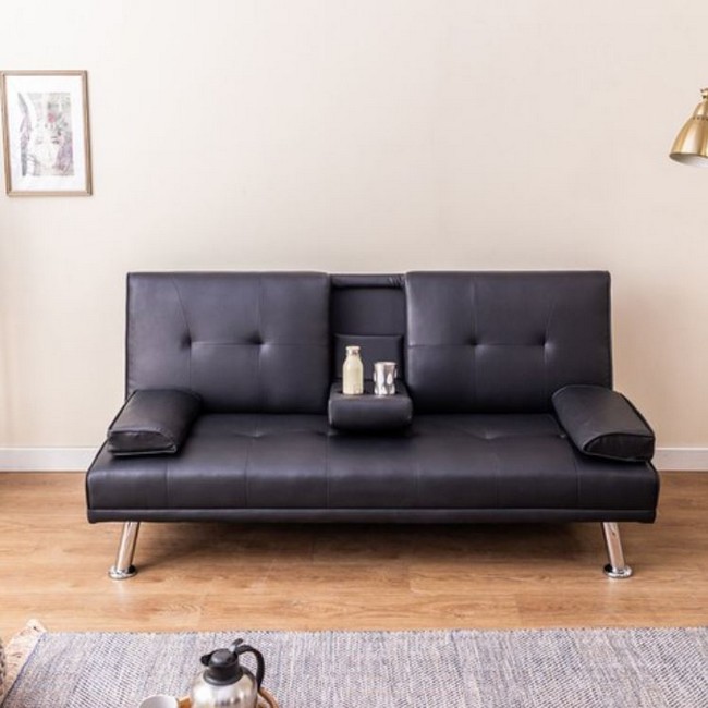 노아가구 이루와 가죽 소파베드 2인용