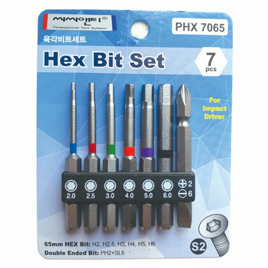 씨씨앤티 육각렌치 비트 세트 PHX7065이미지입니다. 누르면 해당 게시물로 새창이동합니다.