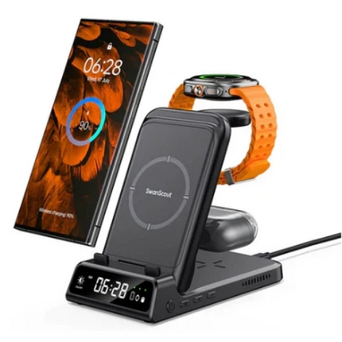 스완스카우트 703S 15W 3in1 무선충전기 S10010 (갤럭시워치용)_이미지