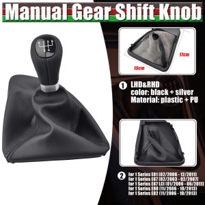 BMW 1 시리즈 E81 E87 E87Lci E88 E82 신형 시프터 레버 부츠 커버 PU 가죽 자동차 기어 변속 노브 게이터 ..