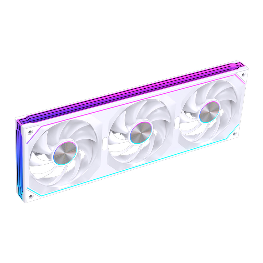 러빙쿨 LG-340Pro-Y ARGB PWM 3열 쿨링팬 (화이트)_이미지