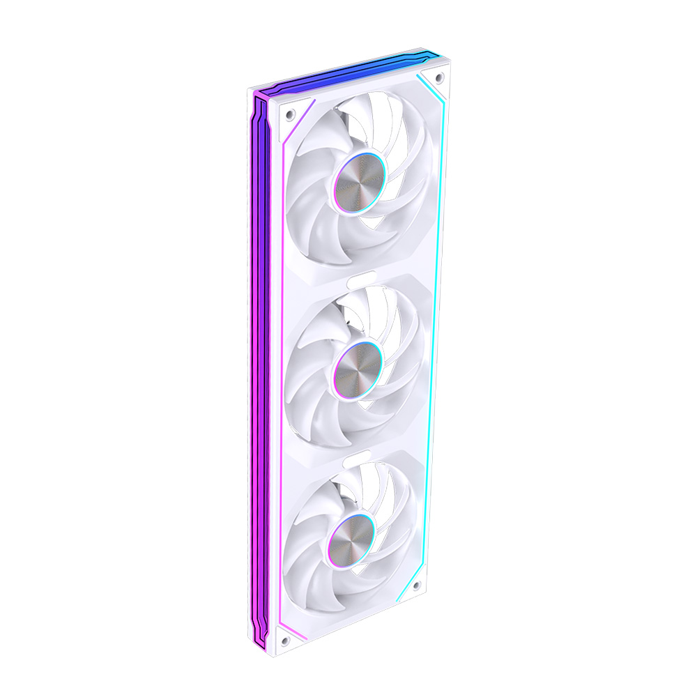러빙쿨 LG-340Pro-Y ARGB PWM 3열 쿨링팬 (화이트)_이미지