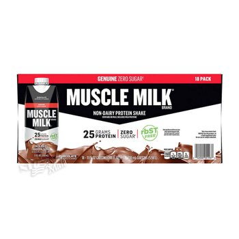 [불명] 머슬밀크 제로 프로틴쉐이크 초콜릿 18팩 MUSCLE MILK ZERO NON-DAIRY PROTEIN SHAKE, CHO..