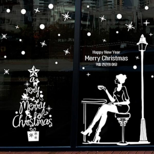 낭만창고 cmi176-크리스마스의 커피한잔-크리스마스스티커