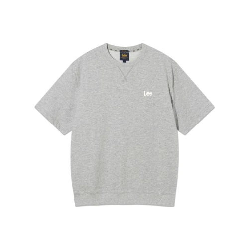 LEE 펠트 트위치 로고 반팔 맨투맨 그레이 LE2602CR14GR 517800