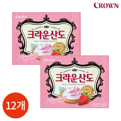 크라운제과 크라운산도 딸기 161g (12개)_이미지
