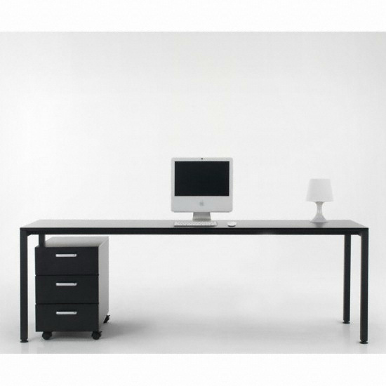 펀잇쳐스 F1 책상 블랙 2050 (206x48cm)_이미지