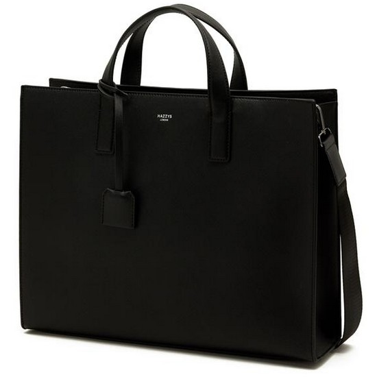 헤지스ACC 블랙 키링 참장식 서류형 토트 HJBA9F850BK_이미지