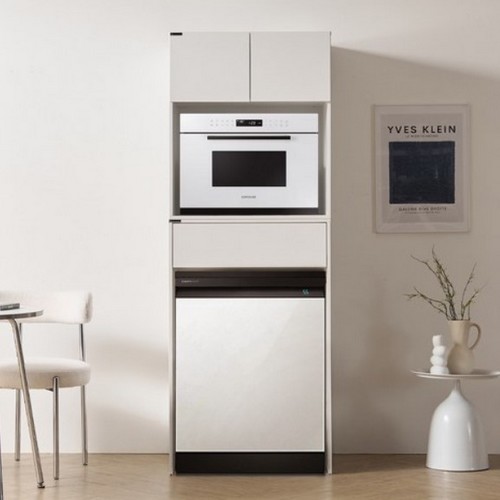 블랑누보 모덴 식기세척기장 밥솥선반 빌트인 냉장고옆 수납장 세트