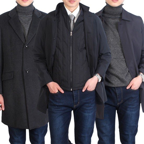 필골드 쟌피엘 퀄팅 모직 싱글 하프코트 JP750N324