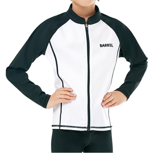키즈 에센셜 집업 래쉬가드 B5SKWZR301WHT