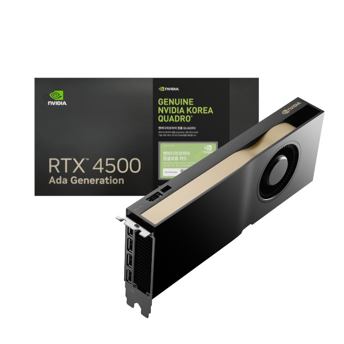 NVIDIA RTX 4500 Ada Generation D6 24GB이미지입니다. 누르면 해당 게시물로 새창이동합니다.