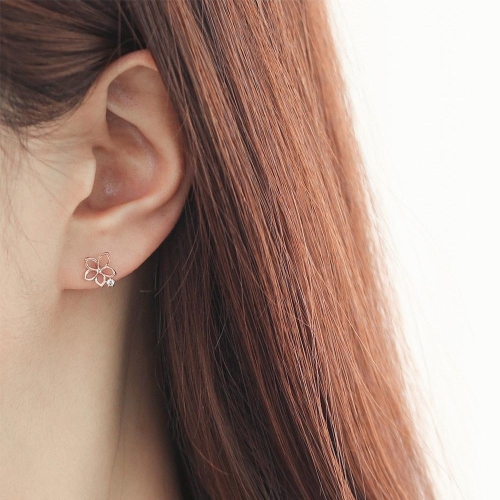 이랜드 로이드 엔터 베이직 플라워 큐빅 14K Gold 귀걸이 LPFH2075G1SG