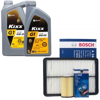 GS칼텍스 <b>킥스</b> G1 SP <b>0W20</b> 5L + 보쉬필터 현대 더 뉴 그랜저IG <b>하이브리드</b>
