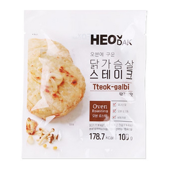 허닭 닭가슴살 스테이크 떡갈비맛 100g (20개)