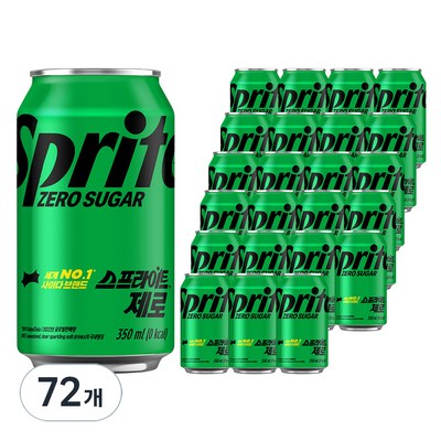코카콜라음료 스프라이트 제로 350ml (72개)_이미지