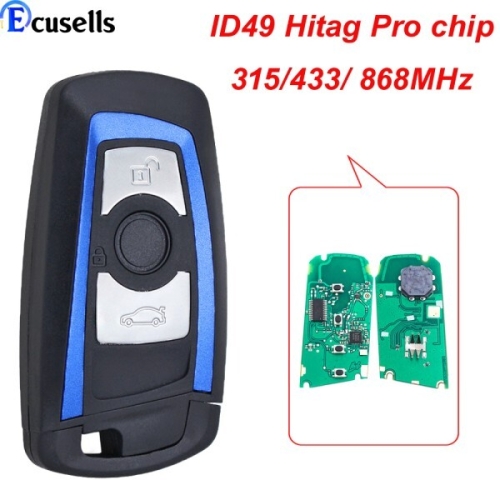 BMW F CAS4 3 5 7 시리즈 스마트 키 ID49 Hitag Pro 칩 HUF5767 HUF5662용 3버튼 315mhz/.._이미지