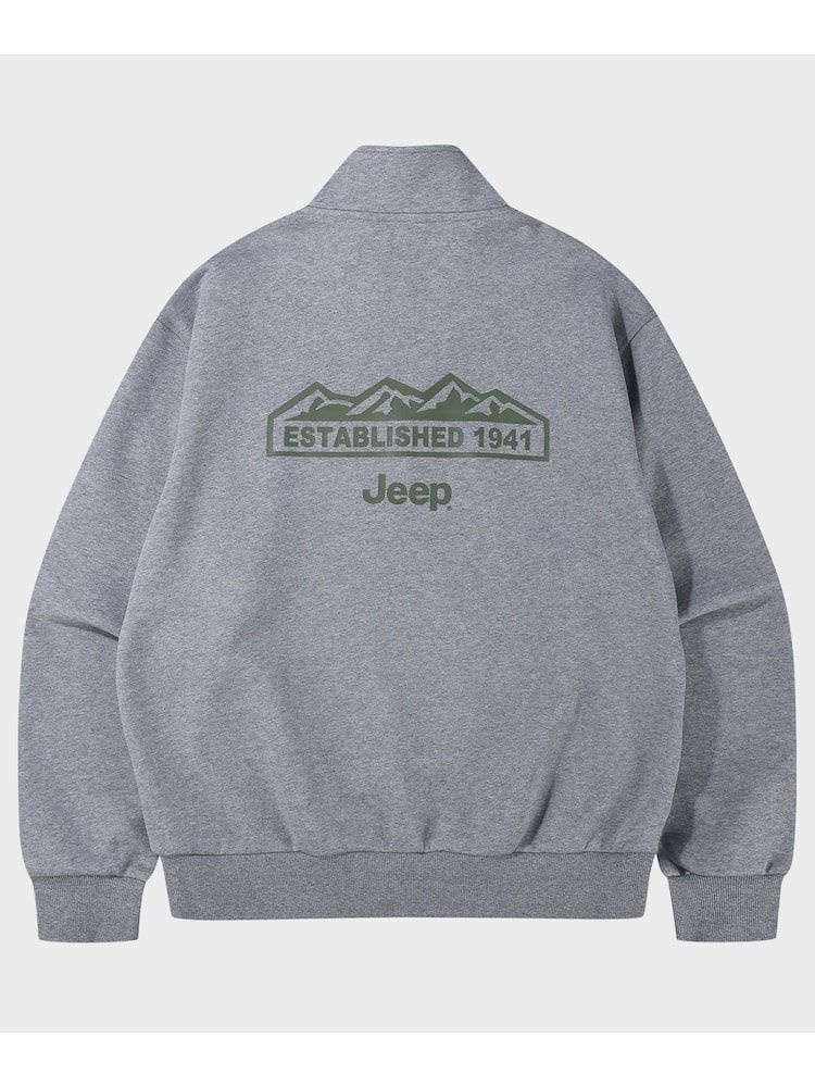 JEEP M-Logo <b>에센셜</b> <b>하프</b><b>집업</b> 맨투맨 JR5TSU838GR E4B5SVA TXB892S QDIJR5TSU838GR