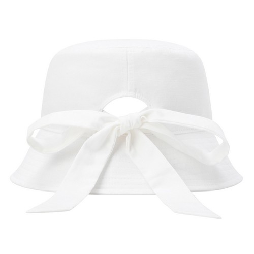 파리게이츠 잭바니 백 리본 솔리드 버킷햇 521F1CPJ21_WH_이미지