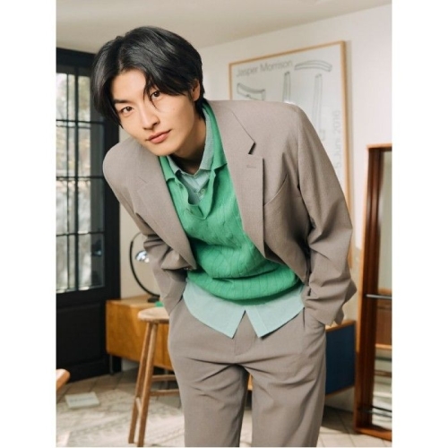 빈폴 남성 울 블렌드 시어서커 셋업 재킷 베이지_BC5311C62A