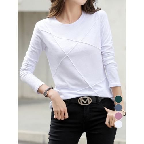 앳마크 아트절개라인솔리드티셔츠_AA61TS012G