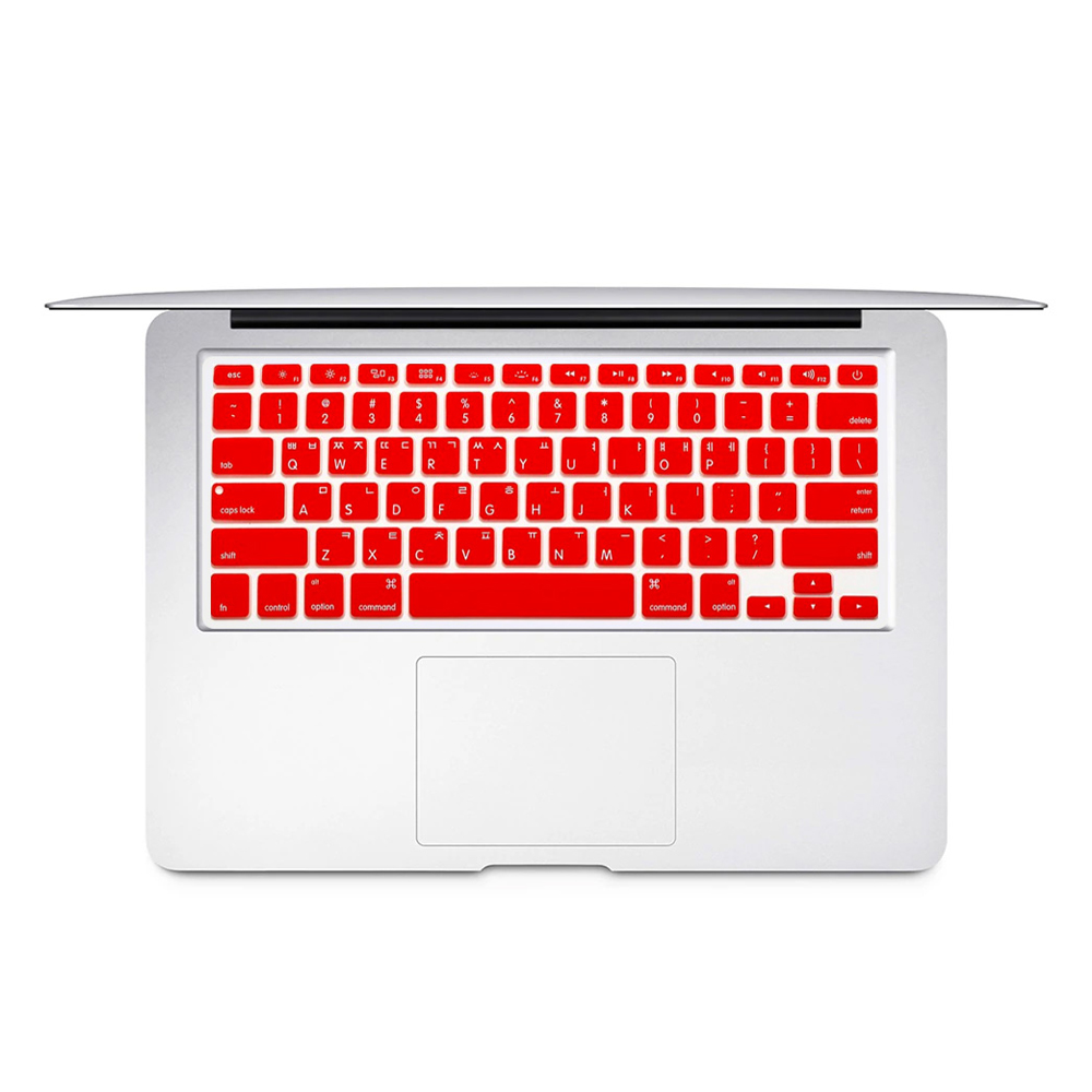 애니클리어 애플 2024 맥북에어13 M3 컬러 키스킨 (레드)_이미지