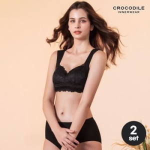 크로커다일 코튼 허그 감탄브라 팬티 세트_CDW0P41T
