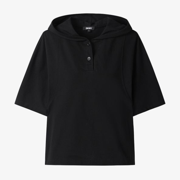 DKNY 후디드 저지 티셔츠 블랙 DW2G3TTS303LBK_이미지