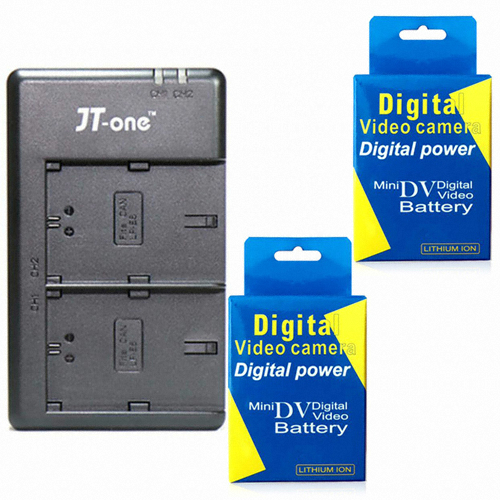 JT-one 캐논 LP-E6,LP-E6N 호환 DU-LPE6 듀얼 충전키트 (호환배터리2개)