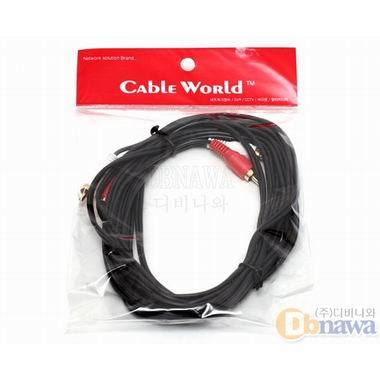 CableWorld 3RCA-3RCA (M/M) 통합 케이블 (1.8m)