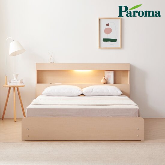 파로마 에디 플로 3서랍 수납형 LED침대 K (70T프리미엄유로탑독립)_이미지