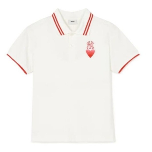 키즈반팔티 TQK 7APQH0143-50IVS HEART 피케 카라 티셔츠