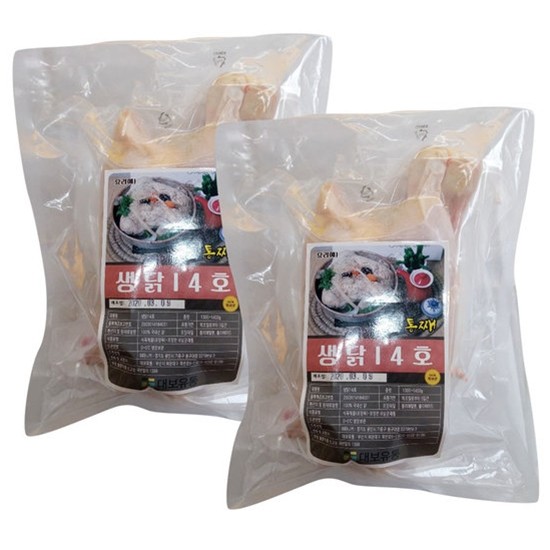마니커  냉장 생닭 14호 통째 1.3~1.4kg (2개)