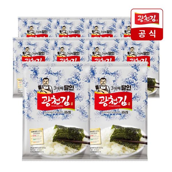 광천김 3대째 달인 파래 전장김 20g (10개)_이미지